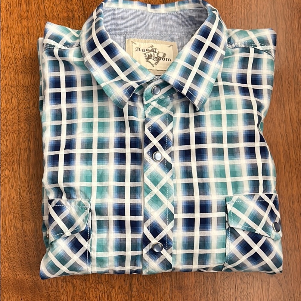 Age of Wisdom Men’s Western Style Shirt XXL - Picture 10 of 10